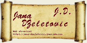 Jana DŽeletović vizit kartica